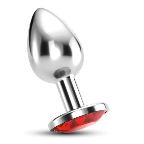 Anal Diamond Butt Plug Red Large