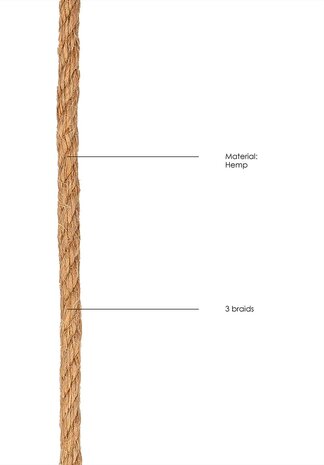 Shibari-Seil 10 m &ndash; brauner Hanf