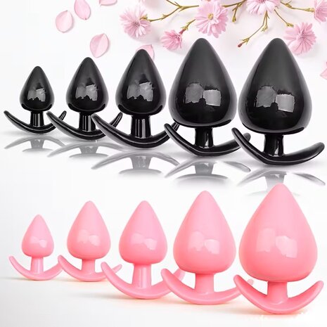 5-Piece Butt Plug Set &ndash; Pink