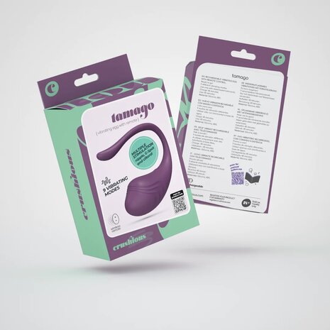 Trillend ei met afstandsbediening paars 