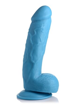Dildo with Balls and Suction Cup 21 cm (8.25 inch) Blue