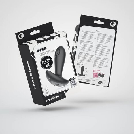 Octo &ndash; Butt Plug with Remote Control &ndash; Black