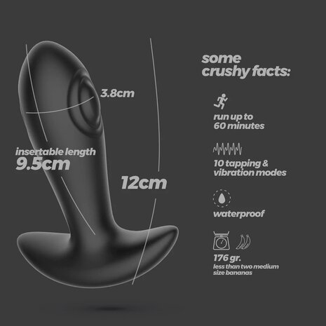 Octo &ndash; Butt Plug with Remote Control &ndash; Black