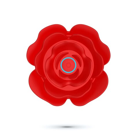 Giulietta Rotating Anal Rose Plug with Remote Control &ndash; Red
