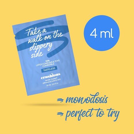 Crushious Water-Based Lubricant Sachet 4 ml &ndash; Skin-Friendly & Latex Safe