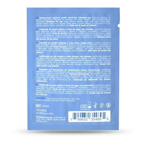 Crushious Water-Based Lubricant Sachet 4 ml &ndash; Skin-Friendly & Latex Safe