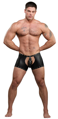 Poseidon Shorts mit offenem Schritt & abnehmbarem String &ndash; Schwarz L/XL