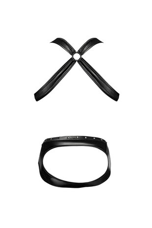 Uranus Harness Jockstrap mit Strapsen &ndash; Offener R&uuml;cken &ndash; Schwarz L/XL
