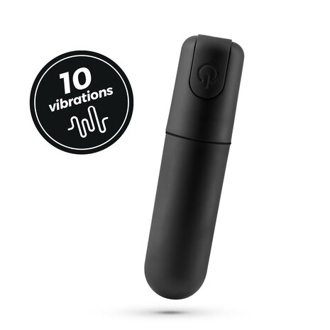 Wonka Vibrating Cock Ring with Rechargeable Bullet &ndash; Black Couples Pleasure Ring