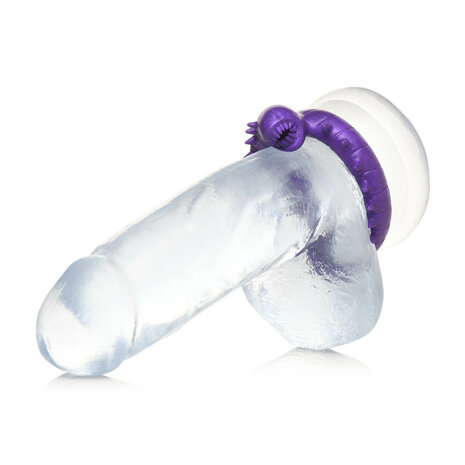 Slitherine Silicone Cock Ring Purple &ndash; Stretchy C-Ring for Enhanced Stamina & Intense Stimulation