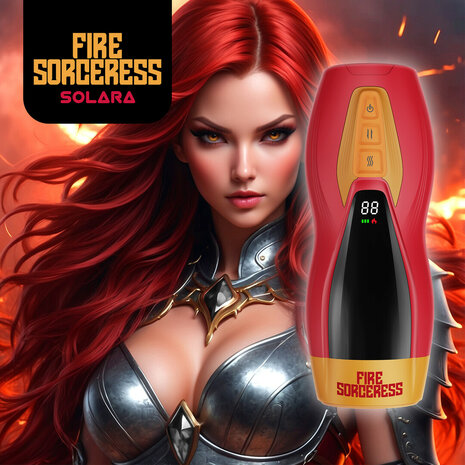 MASTURS Solara &ndash; Fire Sorceress Multifunctionele Masturbator