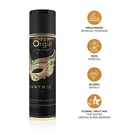 Orgie Tantric Love Ritual Sensuele Massage Olie &ndash; Luxe Tantra Massageolie met Argan & Amandelolie