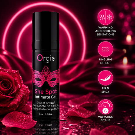 Orgie She Spot Intimate Gel &ndash; G-Spot Stimulerende Gel met Vibrerend, Warm & Cooling Effect