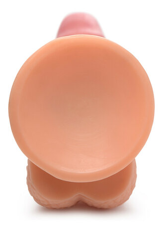POP Dildo met Ballen 7.5&rdquo; / 19 cm &ndash; Realistische Blanke Dildo met Zuignap