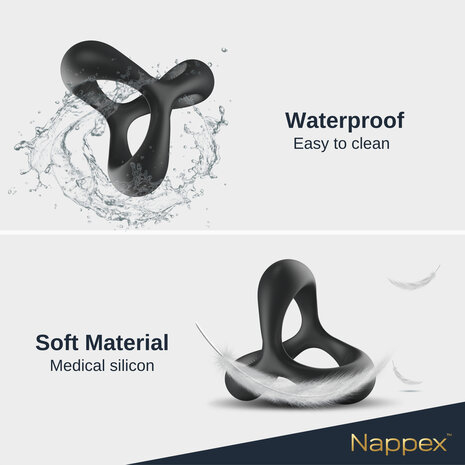 Nappex&trade; Jari Cockring & Ballensplitter &ndash; 2-in-1 Siliconen Penisring voor Hardere Erecties en Meer Controle