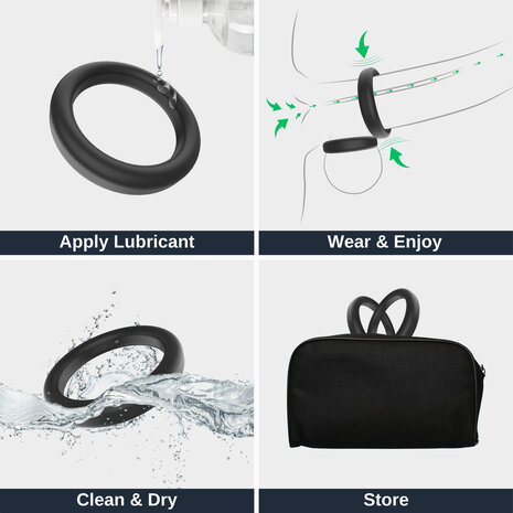 Nappex&trade; Rino Cock Ring Set &ndash; Siliconen Penisringen voor Meer Comfort, Ondersteuning en Partnerstimulatie