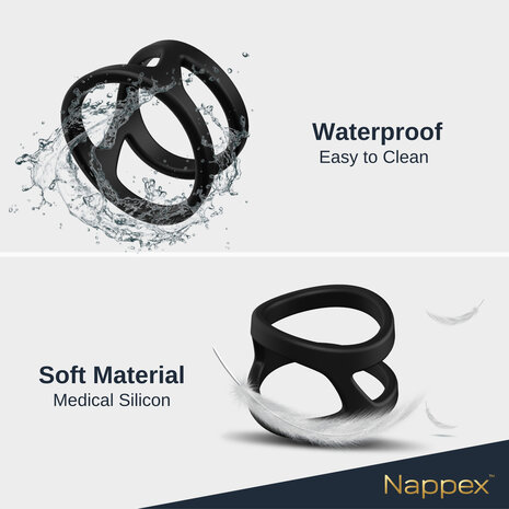 Nappex&trade; Uru Cockring & Ball Divider &ndash; Premium Siliconen Cockring voor Comfort, Ondersteuning en Partnerstimulatie