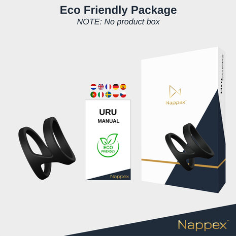 Nappex&trade; Uru Cockring & Ball Divider &ndash; Premium Siliconen Cockring voor Comfort, Ondersteuning en Partnerstimulatie