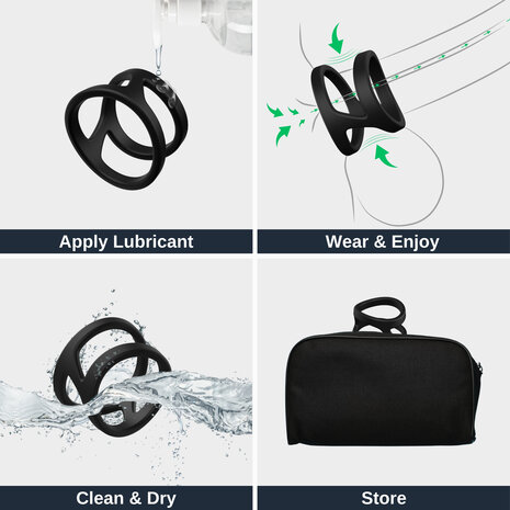 Nappex&trade; Uru Cockring & Ball Divider &ndash; Premium Siliconen Cockring voor Comfort, Ondersteuning en Partnerstimulatie