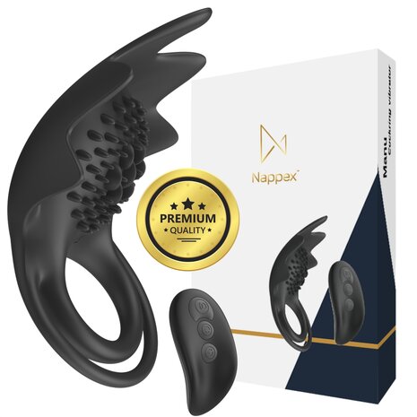 Nappex&trade; Manu Vibrerende Cockring &ndash; Oplaadbare Penisring met Partnerstimulatie en Comfortabele Pasvorm