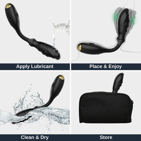 Nappex&trade; Dios Prostaatstimulator & G-Spot Vibrator &ndash; Krachtige P-Spot Stimulatie, 10 Vibratiestanden & Intense Orgasmes