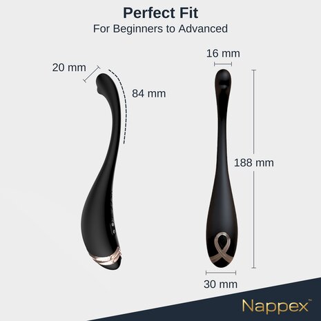 Nappex&trade; Ica Premium Spotvibrator &ndash; Krachtige Diepe Vibraties, 9 Intensiteitsniveaus & Waterdicht Design