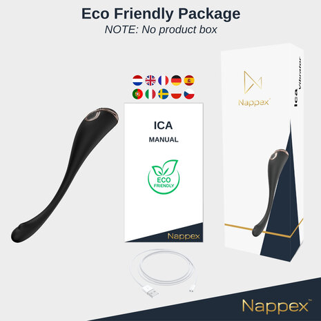Nappex&trade; Ica Premium Spotvibrator &ndash; Krachtige Diepe Vibraties, 9 Intensiteitsniveaus & Waterdicht Design