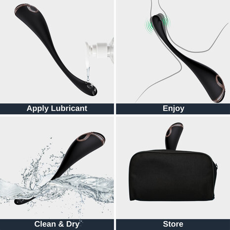 Nappex&trade; Ica Premium Spotvibrator &ndash; Krachtige Diepe Vibraties, 9 Intensiteitsniveaus & Waterdicht Design
