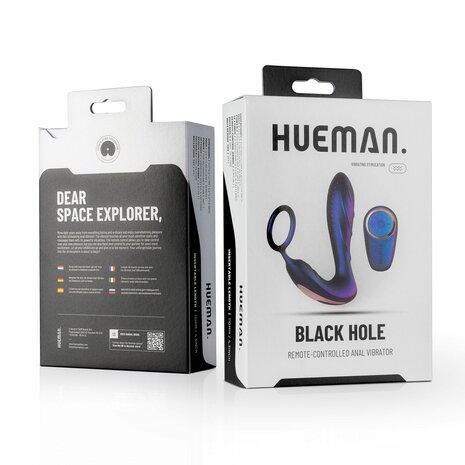 Hueman Black Hole Anaal Vibrator met Cockring