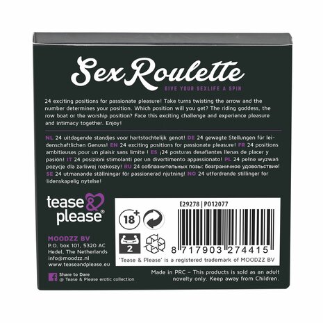 Tease & Please Sex Roulette Kama Sutra