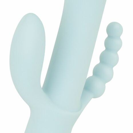 Good Vibes Only Triple Stimulation Vibe Blau &ndash; Luxus Silikon G-Punkt-, Klitoris- & Analvibrator