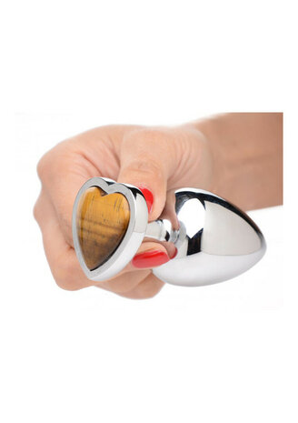 Tiger Eye Heart &ndash; Anal Plug &ndash; Large