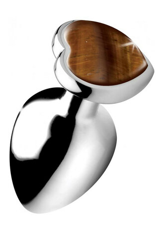 Tiger Eye Heart &ndash; Anal Plug &ndash; Large