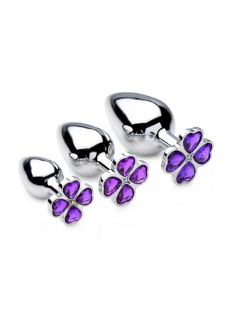 Violet Flower &ndash; Butt Plug Set &ndash; 3-delig