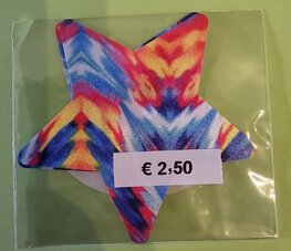 Tepelsticker Kleurrijke Sterren Tepelsticker Kleurrijke Sterren