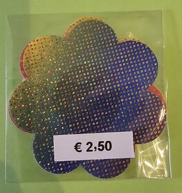 Tepelsticker Kleurrijke Bloem met Glitters Tepelsticker Kleurrijke Bloem met Glitters