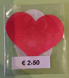 Tepelsticker Rood Hart Klein Tepelsticker Rood Hart Klein