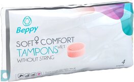 Beppy Zacht + Comfortabele Tampons Nat- 4 stuks /  Beppy Soft + Comfortable Tampons Wet - 4 pieces