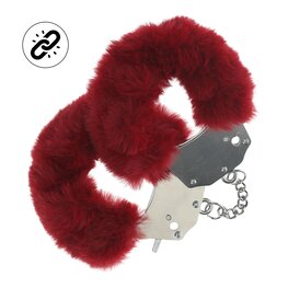 Sterke handboeien - Bordeauxrood / Heavy-duty Fluffy Handcuffs - Burgundy
