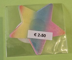 Tepelsticker Regenboog Ster