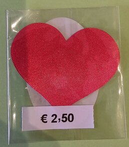 Tepelsticker Rood Hart Klein