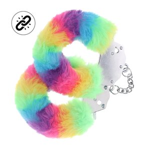 Stevige zachte handboeien regenboog 
