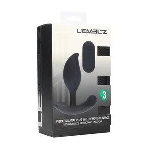 ButtPlug met vibratie en afstandsbediening Zwart