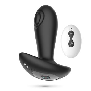 Octo - ButtPlug met afstandsbediening Zwart 