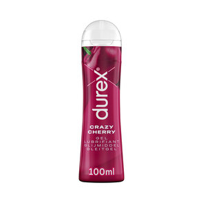 Durex Play Crazy Cherry Glijmiddel 100ml – Waterbasis, Kersensmaak, Veilig met Condooms
