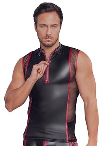 NEK Mouwloos Shirt met Matte Look en Rits – Stoer & Comfortabel 