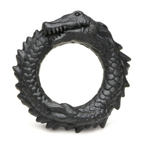 Black Caiman Silicone Cock Ring Zwart – Rekbare C-Ring voor Meer Uithoudingsvermogen & Intensiteit