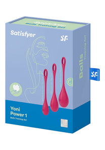 Satisfyer Yoni Power 1 Kegel Ball Set Rood – Siliconen Bekkenbodem Trainer